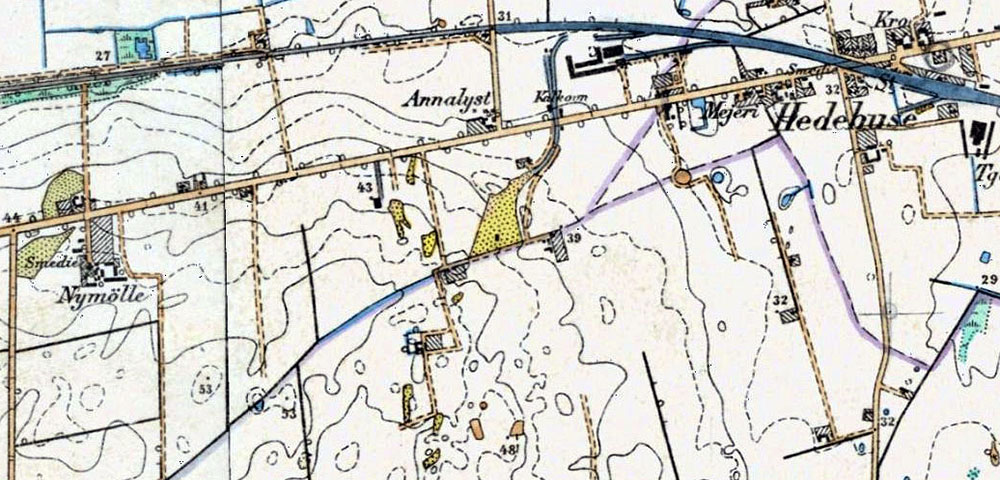 Kort over Hedehusene 1900