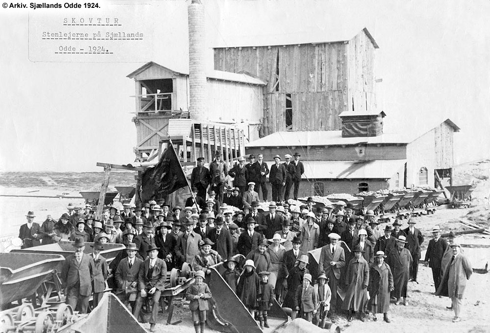 Skærvefabrikken på Odden 1924