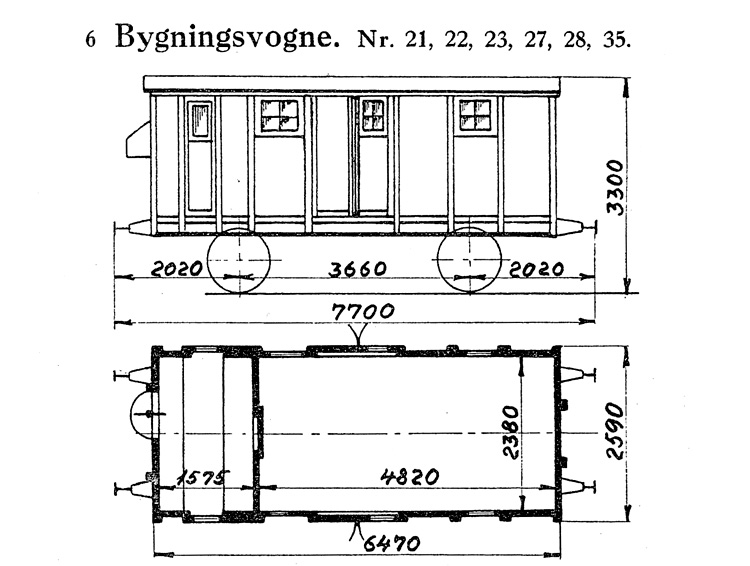 DSB Bygningsvogn nr. 22