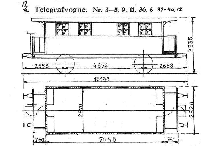 DSB Telegrafvogn nr. 12