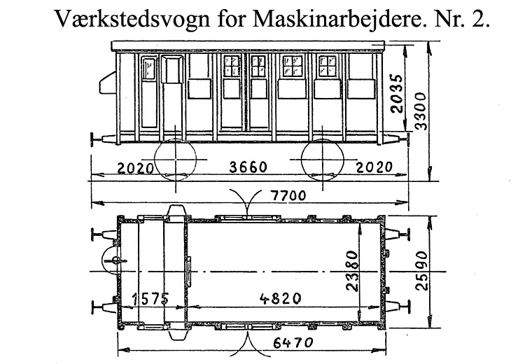 DSB Værkstedsvogn for Maskinarbejdere nr. 2